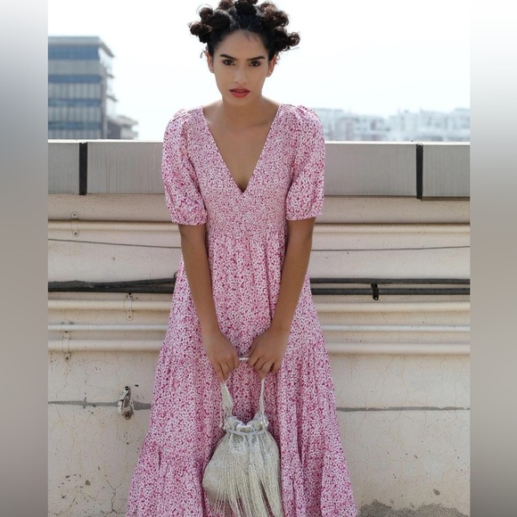 M&S X GHOST Dresses & Skirts - M&S X GHOST / ANTHROPOLOGIE DITZY SMOCKED MIDI DRESS